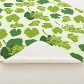 Couverture Sherpa Motif Feuille de raisins et de raisins (3/4)