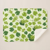 Couverture Sherpa Motif Feuille de raisins et de raisins (Devant (Horizontal))