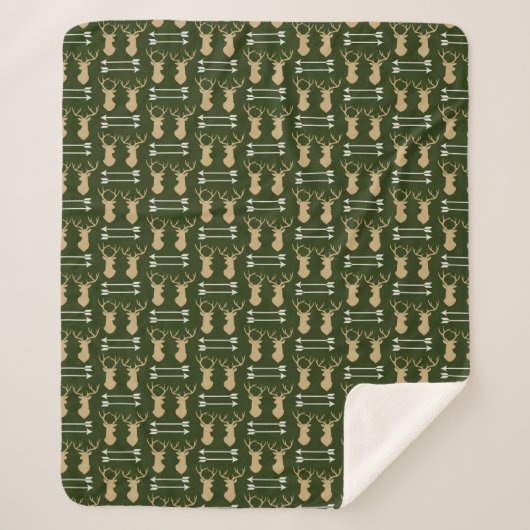 Couverture Sherpa Motif fléché Deer Antler (Devant)