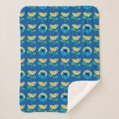 Couverture Sherpa Motif Fleur de Cookie Monster (Devant)