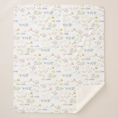 Couverture Sherpa Motif fleur sauvage (Devant)