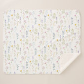 Couverture Sherpa Motif fleur sauvage (Devant (Horizontal))