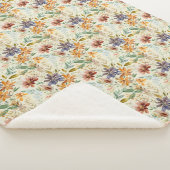 Couverture Sherpa Motif fleur sauvage d'automne (3/4)
