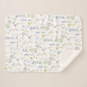 Couverture Sherpa Motif Fleur sauvage mignon (Devant (Horizontal))