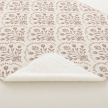 Motif fleur scallop brun chaud texturé