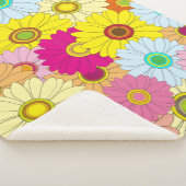 Couverture Sherpa motif floral (3/4)