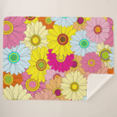 Couverture Sherpa motif floral (Devant (Horizontal))