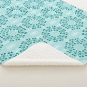 Couverture Sherpa Motif floral, bleu Turquoise (3/4)