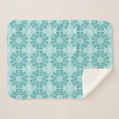 Couverture Sherpa Motif floral, bleu Turquoise (Devant (Horizontal))