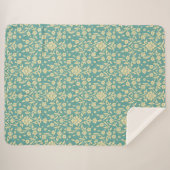 Couverture Sherpa Motif Floral/Damask Sherpa Blanket (Devant (Horizontal))