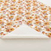 Couverture Sherpa Motif floral d'automne B01 (3/4)