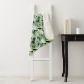 Couverture Sherpa Motif floral de jungle (En situation)