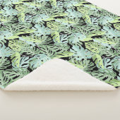 Couverture Sherpa Motif floral de jungle (3/4)
