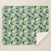 Couverture Sherpa Motif floral de jungle (Devant (Horizontal))