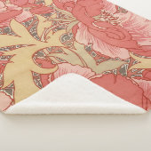 Couverture Sherpa Motif floral de Nouveau d'art de pavots de William (3/4)