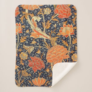 Couverture Sherpa Motif floral de Nouveau d'art de William Morris
