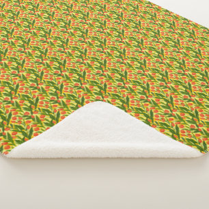 Couverture Sherpa Motif floral estival moderne élégant