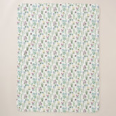 Couverture Sherpa Motif floral Fleurs de champ | (Devant)
