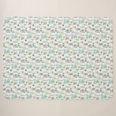 Couverture Sherpa Motif floral Fleurs de champ | (Devant (Horizontal))