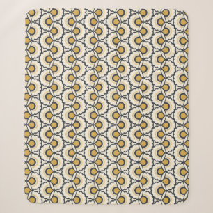 Couverture Sherpa Motif floral géométrique