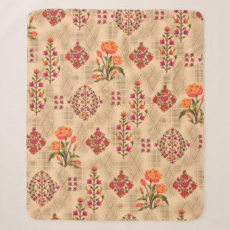 Couverture Sherpa Motif floral mughal abstrait