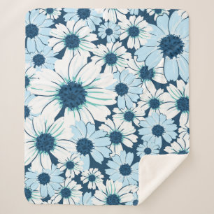 Couverture Sherpa Motif floral sans soudure / textile de fleur, ab