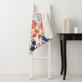 Couverture Sherpa Motif floral transparent sur blanc. backgro Abstra (En situation)