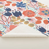 Couverture Sherpa Motif floral transparent sur blanc. backgro Abstra (3/4)