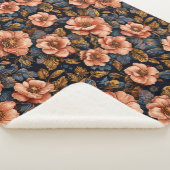 Couverture Sherpa Motif floral vif (3/4)