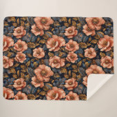 Couverture Sherpa Motif floral vif (Devant (Horizontal))