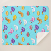 Couverture Sherpa Motif flottant de la piscine d'été (Devant (Horizontal))