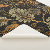 Couverture Sherpa Motif fluide floral, effet texture. Indien ou (3/4)
