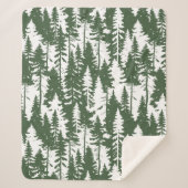 Couverture Sherpa Motif forestier (Devant)