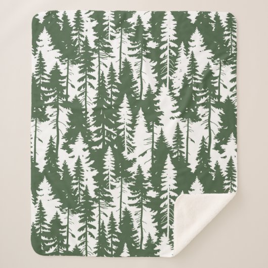 Couverture Sherpa Motif forestier (Devant)