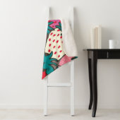Couverture Sherpa Motif Fraise (En situation)