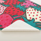 Couverture Sherpa Motif Fraise (3/4)