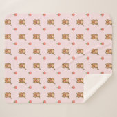 Couverture Sherpa motif fraise et chipmunk (Devant (Horizontal))