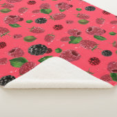 Couverture Sherpa Motif framboise (3/4)
