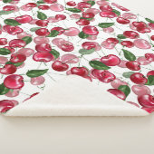 Couverture Sherpa Motif Fruit cerise (3/4)
