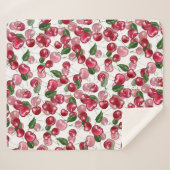 Couverture Sherpa Motif Fruit cerise (Devant (Horizontal))