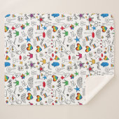 Couverture Sherpa Motif Gay pride Doodle (Devant (Horizontal))