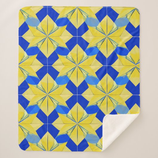 Couverture Sherpa Motif géométrique (Devant)