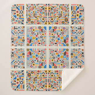 Couverture Sherpa Motif géométrique