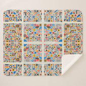 Couverture Sherpa Motif géométrique (Devant (Horizontal))