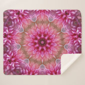 Couverture Sherpa Motif géométrique à fleurs rose Mandala-67545 (Devant (Horizontal))
