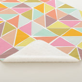 Couverture Sherpa Motif géométrique à main colorée mignonne (3/4)