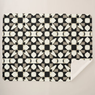 Couverture Sherpa Motif Géométrique Abstrait