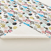 Couverture Sherpa Motif géométrique de cactus moderne (3/4)