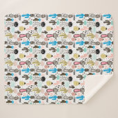 Couverture Sherpa Motif géométrique de cactus moderne (Devant (Horizontal))
