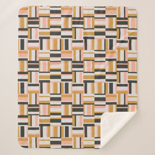 Couverture Sherpa Motif géométrique de forme (Devant)